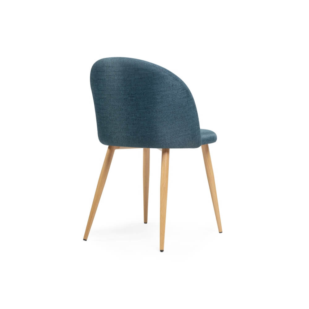 Стул Aldo на м/к 500x500x775 (Синий/ натуральное дерево, 500хx500x775, ткань)