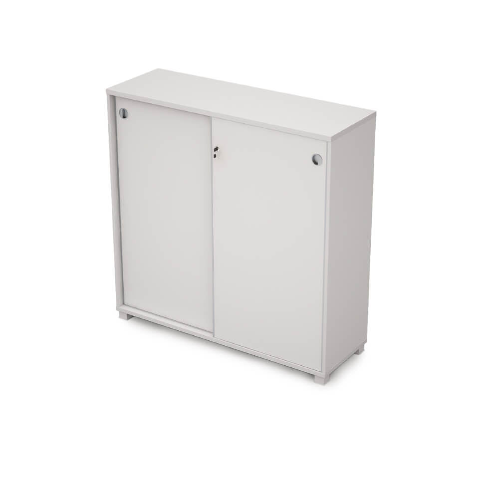 Шкаф-купе широкий 3 ур. с/з 1237x400x1205 (Белый, 1237x400x1205, с замком)