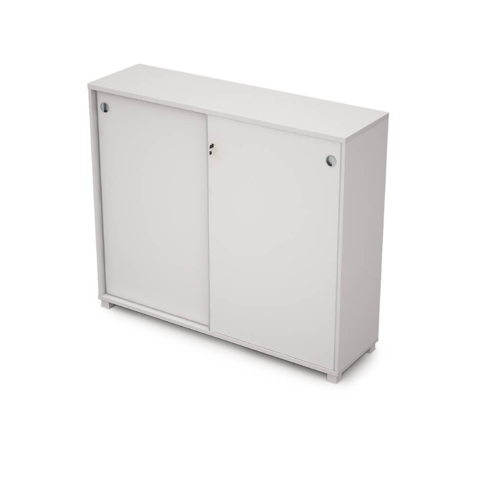 Шкаф-купе широкий 3 ур. с/з 1437x400x1205 (Белый, 1437x400x1205, с замком)