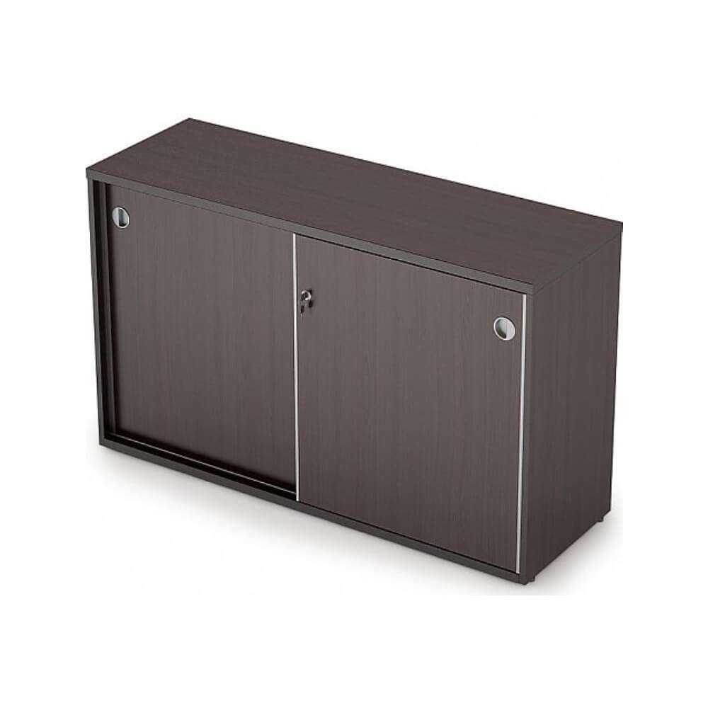 Шкаф-купе широкий 2 ур. с/з 1235x400x750  (Венге, 1235x400x750, с замком)