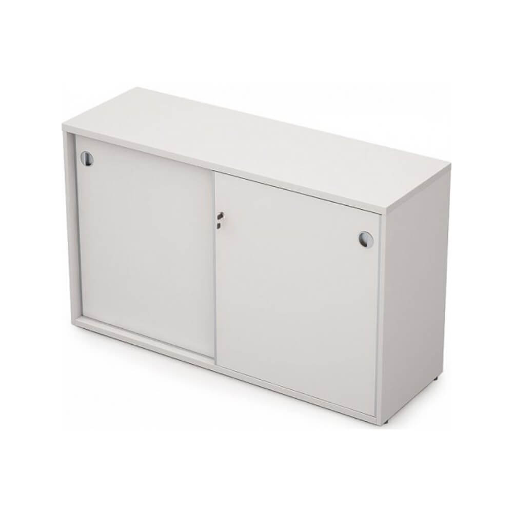 Шкаф-купе широкий 2 ур. с/з 1235x400x750  (Белый, 1235x400x750, с замком)