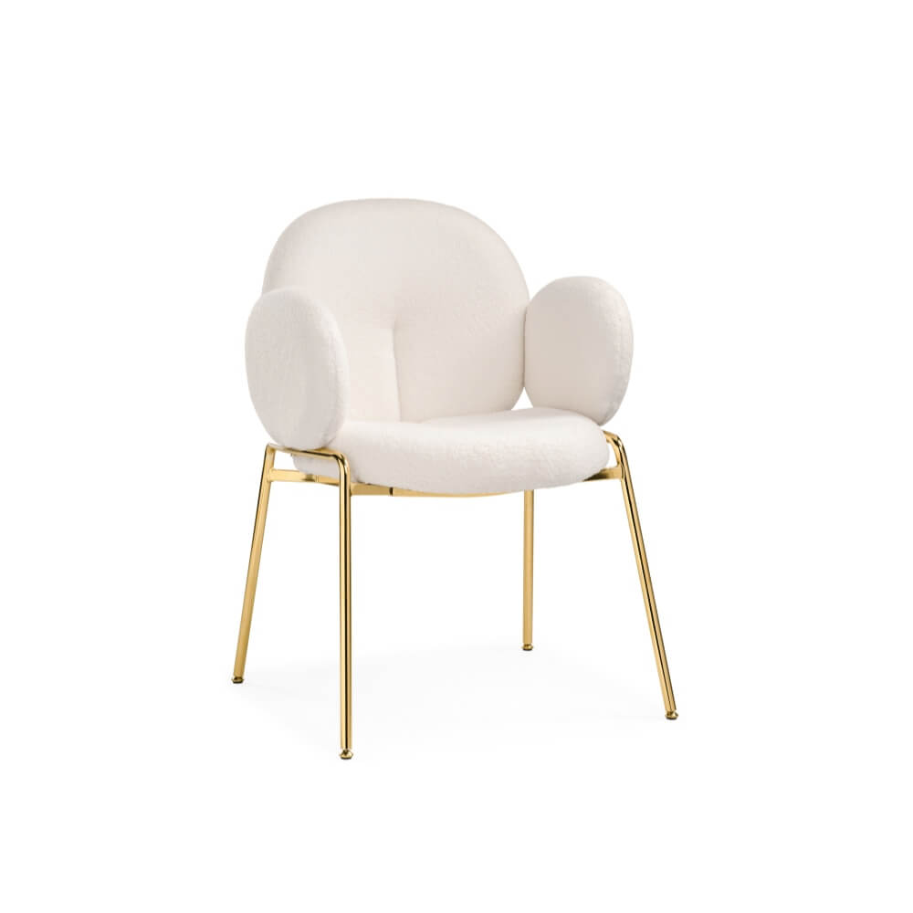 Стул Kalipso white / gold на м/к 620x600x850 (Белый/золото, 620x600x850, ткань)