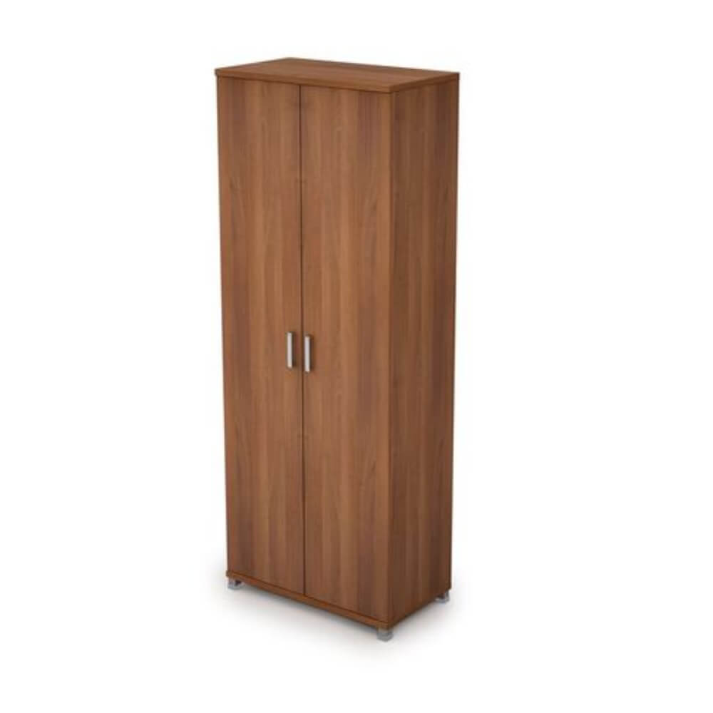 Шкаф для одежды 800x450x2116 ХДФ  (Шамони Тёмный, 800x450x2116, Задняя стенка шкафа: ХДФ)