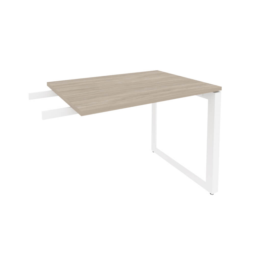 Брифинг-приставка на О-обр. м/к белый 980x720x750 (Дуб Аттик, 980x720x750)