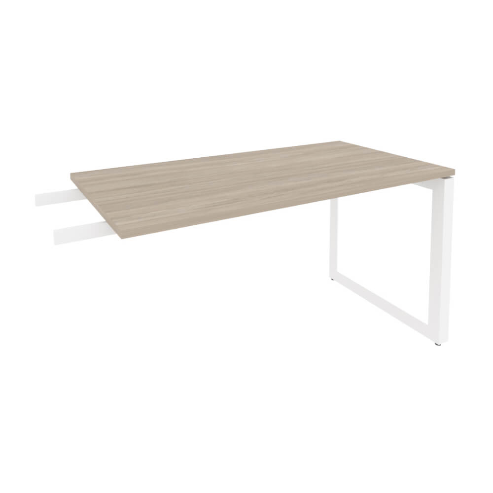Брифинг-приставка на О-обр. м/к белый 1380x720x750 (Дуб Аттик, 1380x720x750)