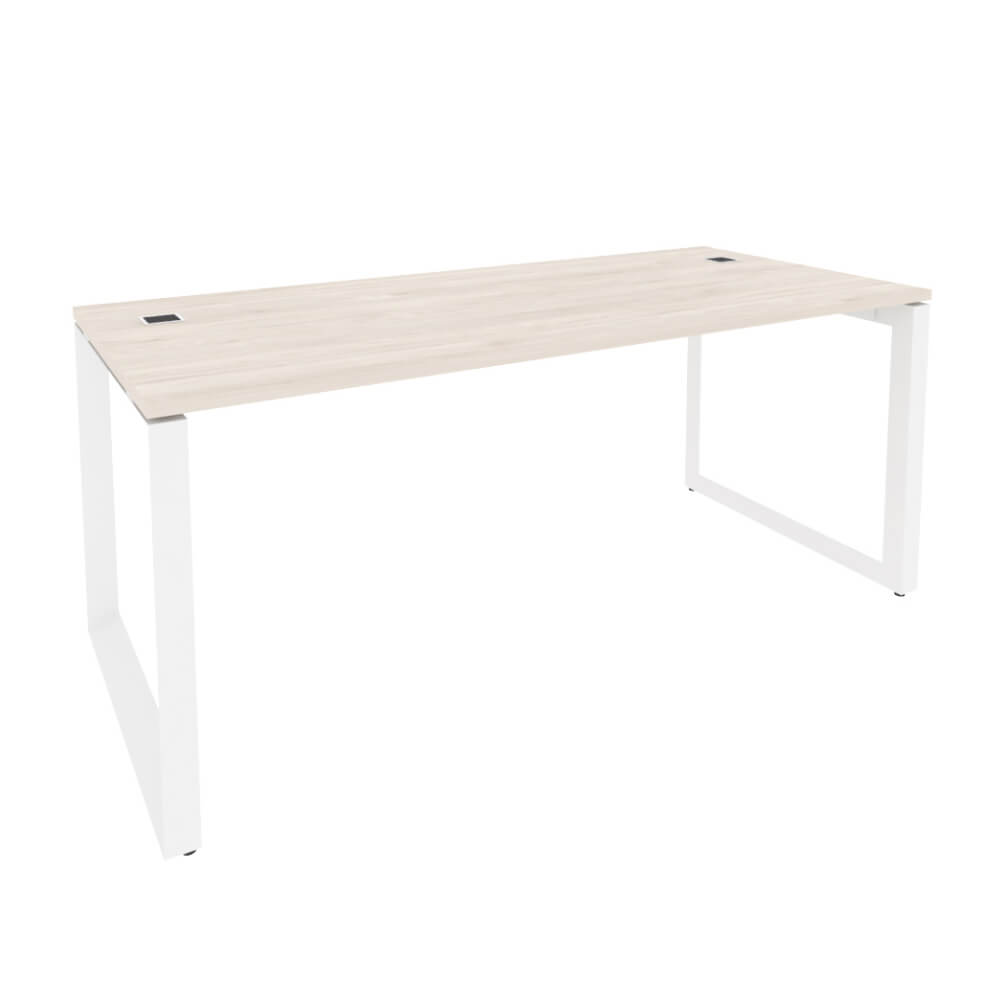 Стол руководителя на О-обр. м/к белый 1780x800x750 (Денвер Светлый, 1780x800x750)