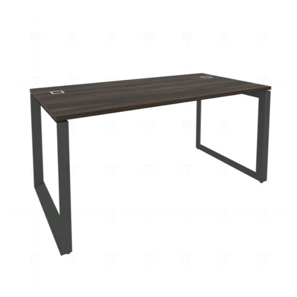 Стол руководителя на О-обр. м/к антрацит 1580x800x750 (Дуб Мали, 1580x800x750)