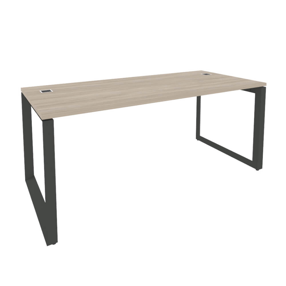 Стол руководителя на О-обр. м/к антрацит 1780x800x750 (Дуб Аттик, 1780x800x750)