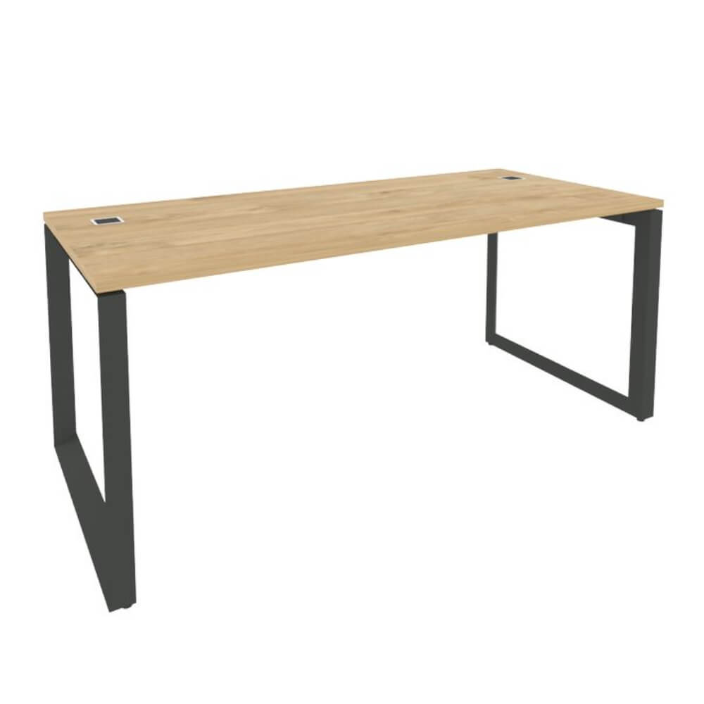 Стол руководителя на О-обр. м/к антрацит 1780x800x750 (Тиквуд Светлый, 1780x800x750)