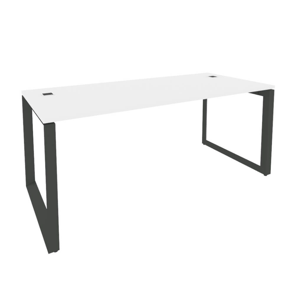 Стол руководителя на О-обр. м/к антрацит 1780x800x750 (Белый Бриллиант, 1780x800x750)