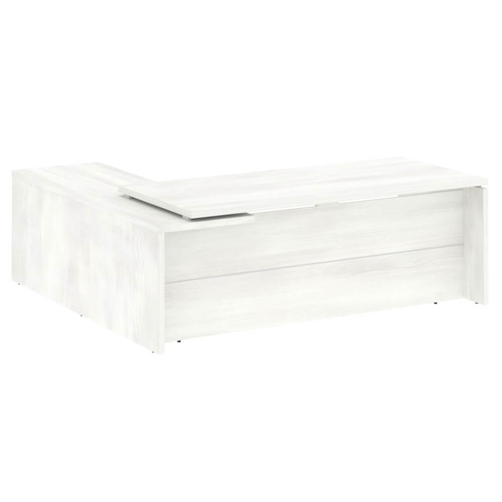 Стол руководителя угловой, правый 2200x2000x750 (Снежная Патина, 2200x2000x750)