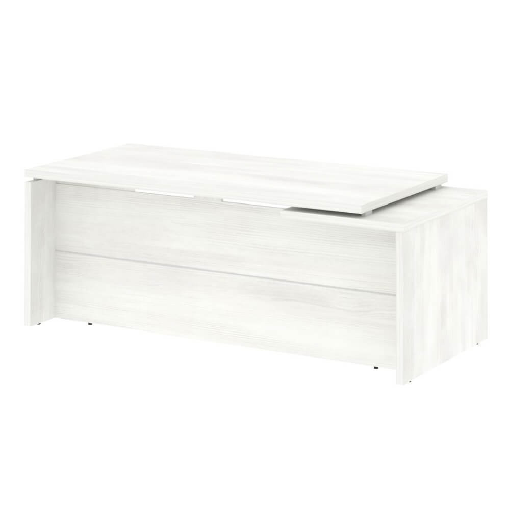 Стол руководителя прямой, левый 2000x900x750 (Снежная Патина, 2000x900x750)