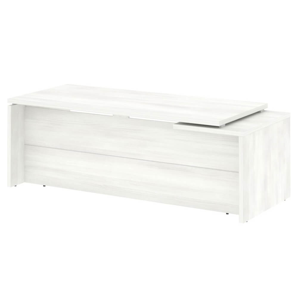 Стол руководителя прямой, левый 2200x900x750 (Снежная Патина, 2200x900x750)