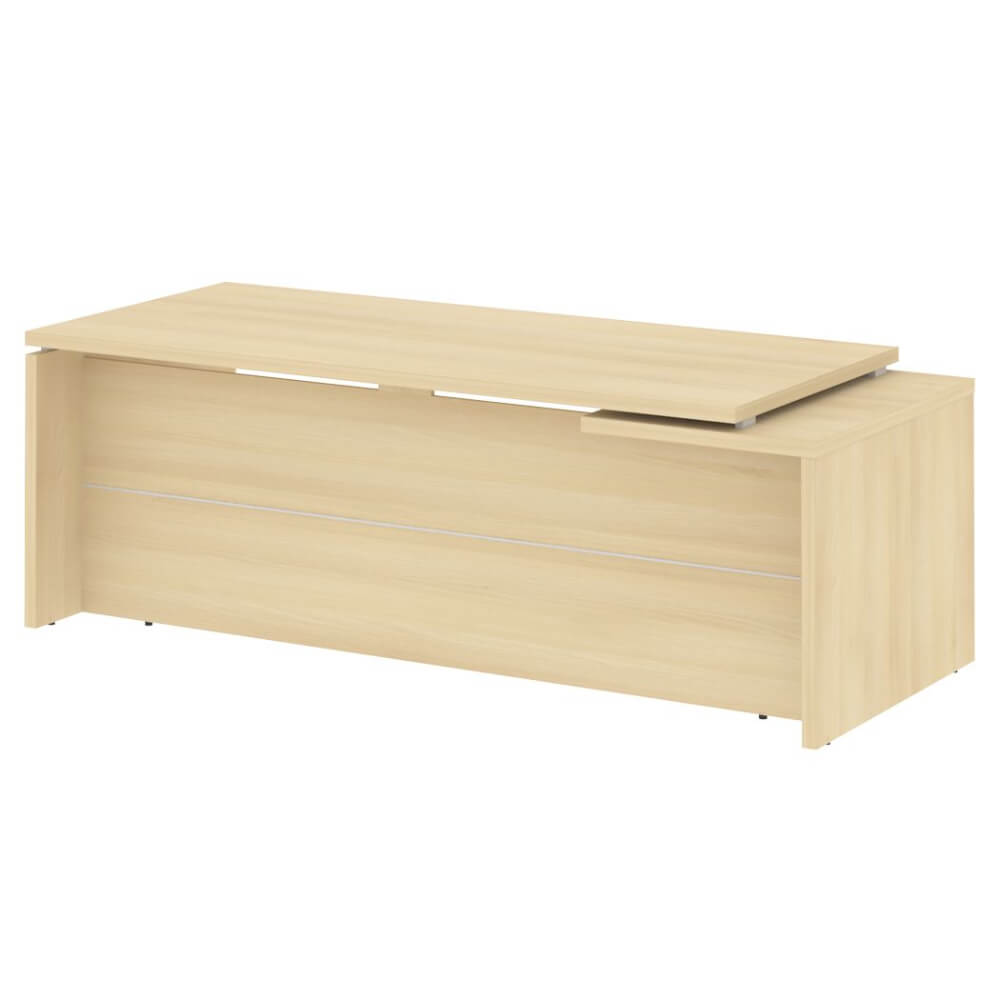 Стол руководителя прямой, левый 2200x900x750 (Акация Лорка, 2200x900x750)