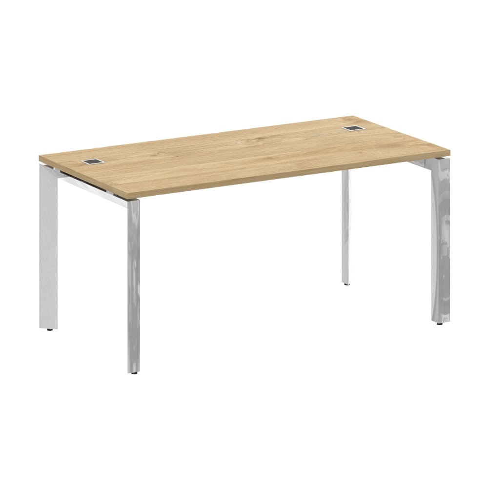 Стол рабочий руководителя на П-обр. м/к 1580x800x750 (Тиквуд Светлый, 1580x800x750)