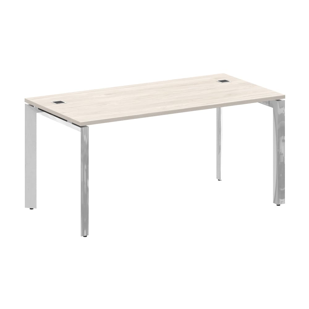 Стол рабочий руководителя на П-обр. м/к 1580x800x750 (Денвер Светлый, 1580x800x750)