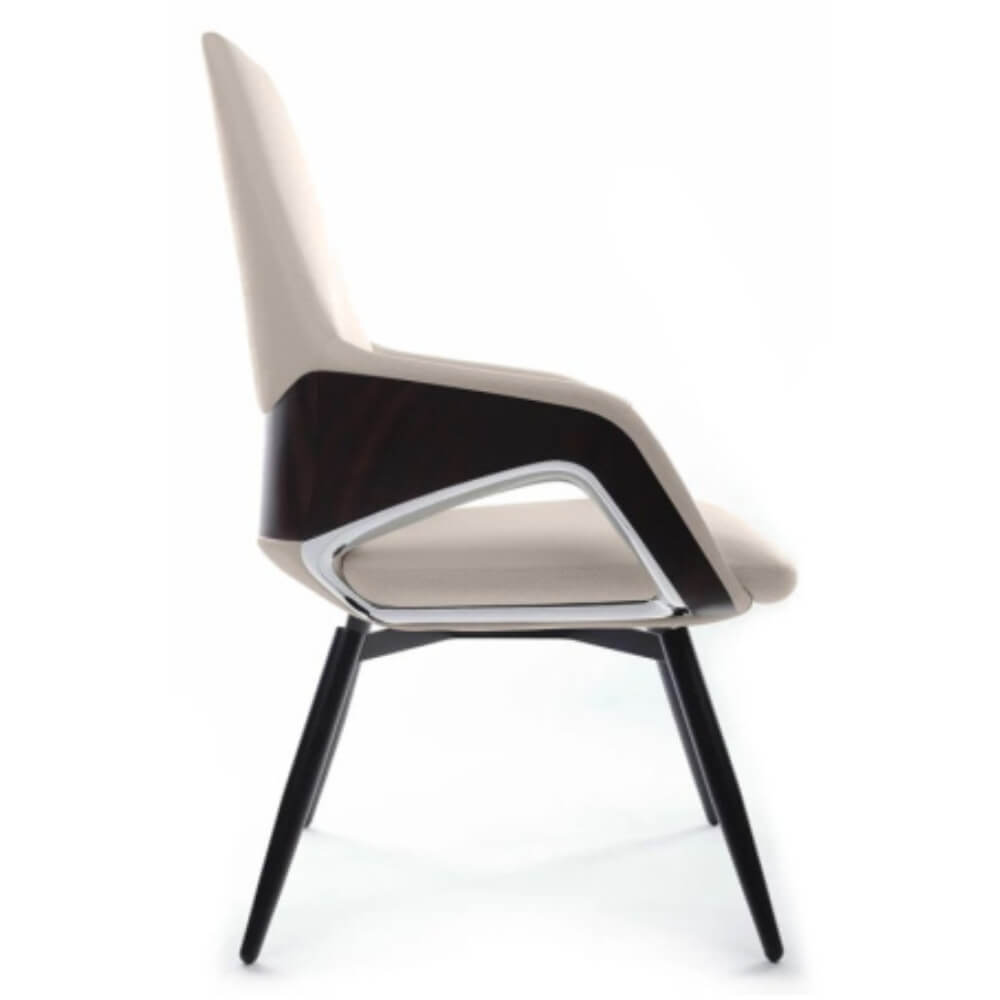 Кресло Аура/Aura-ST FK005-C 68x68x105 (Светло-Бежевый, 68x68x105, натуральная кожа.)