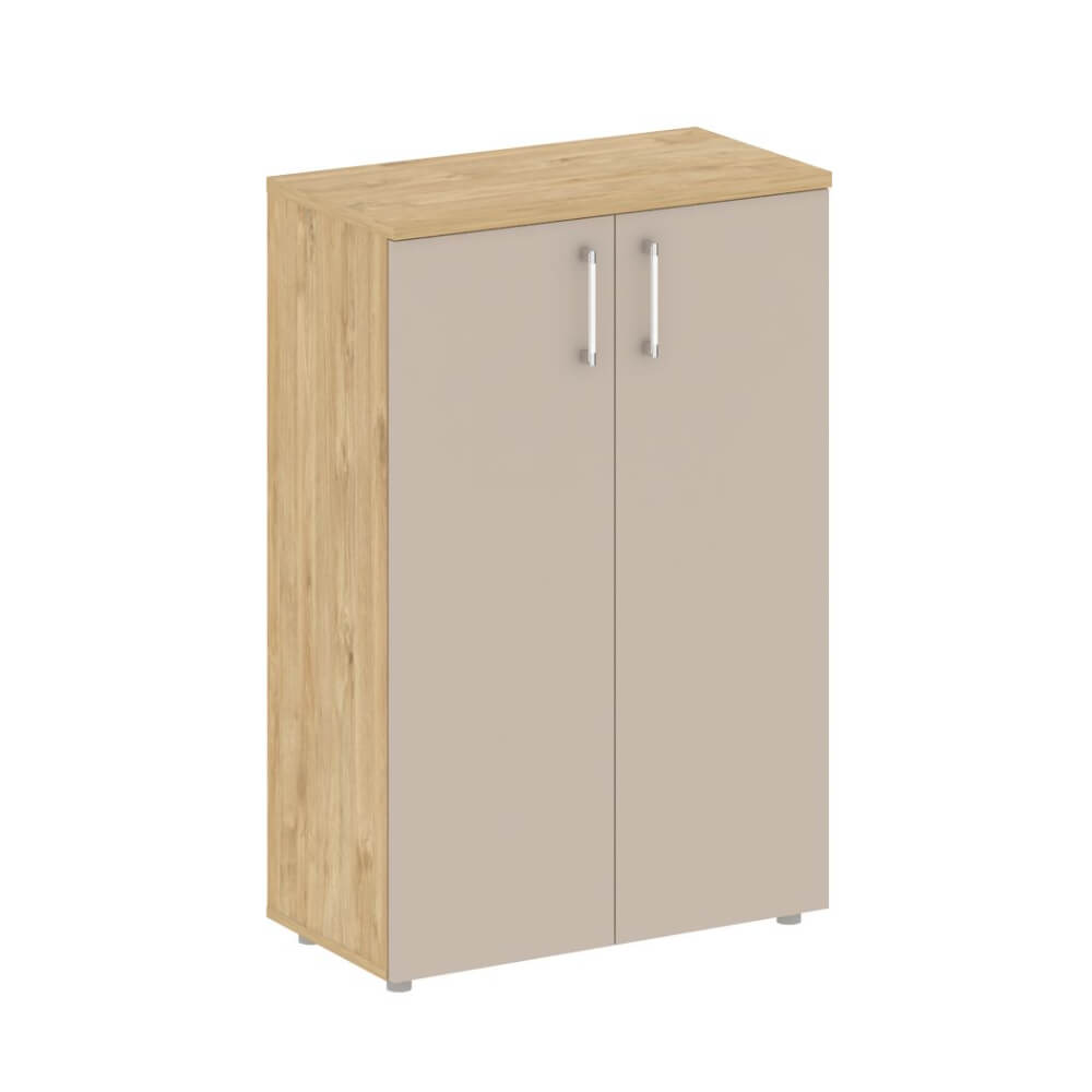 Шкаф средний широкий с глухими дверьми 800x420x1207 (Тиквуд Светлый/Капучино, 800x420x1207)