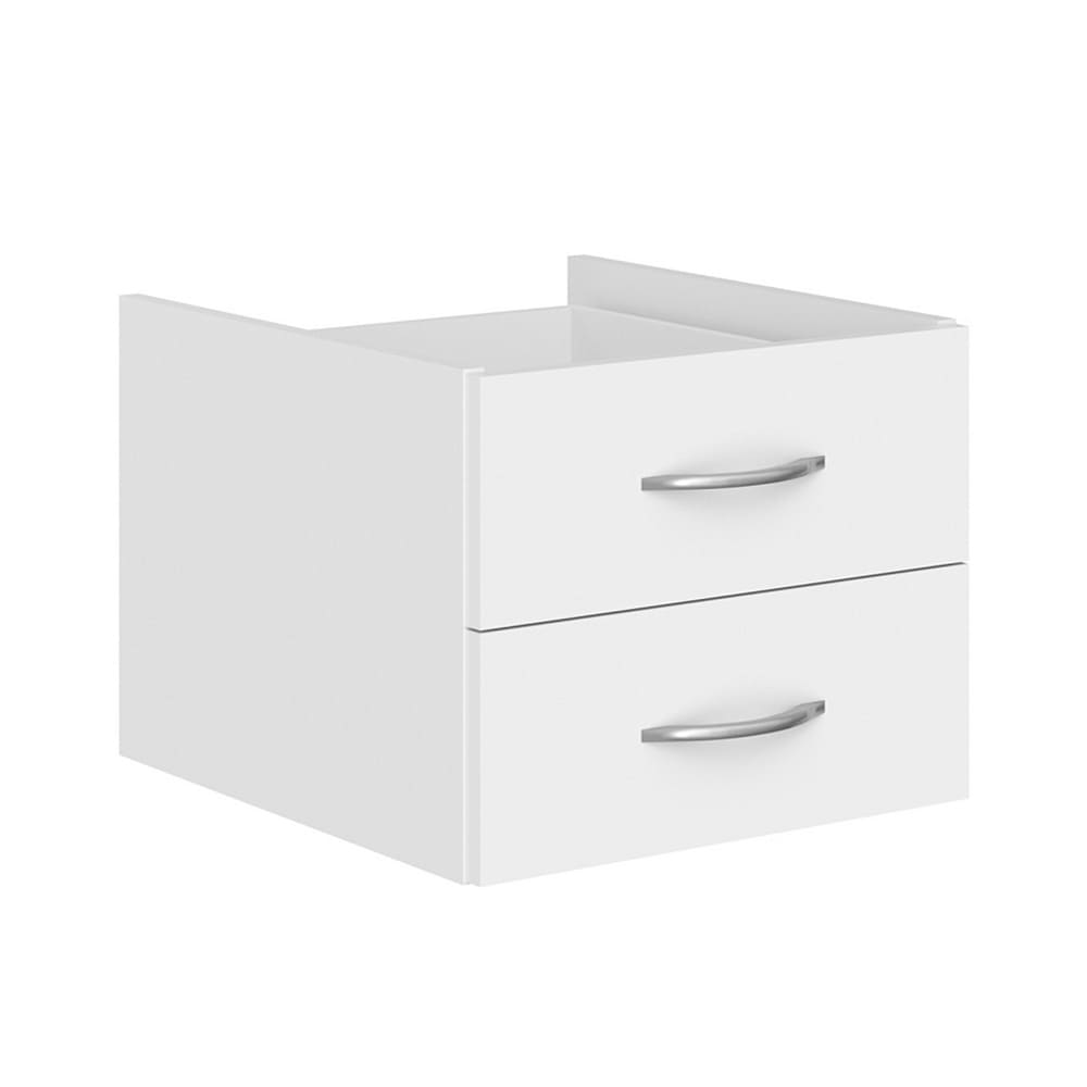 Тумба подвесная 2 ящ. 403x446x323 (Белый, 403x446x323)