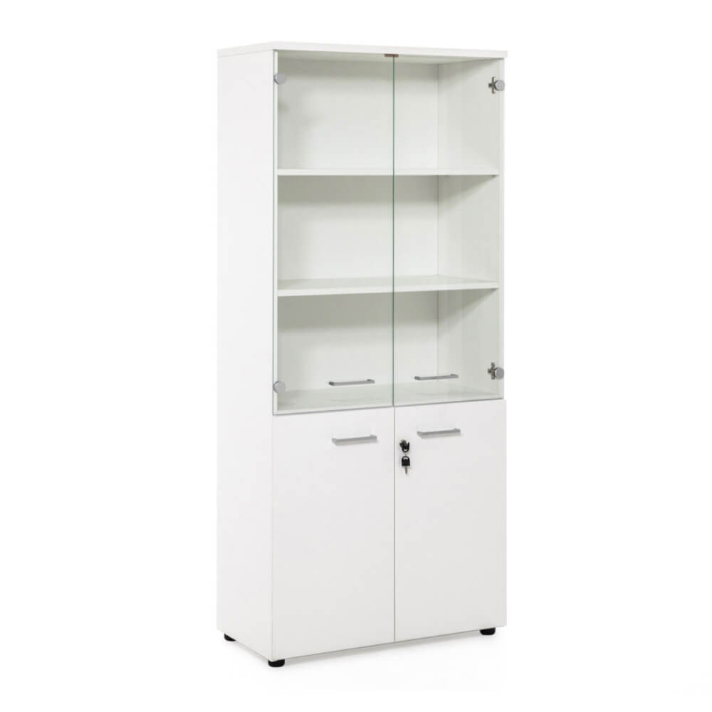 Шкаф-витрина 5 ур. 800x420x1820 (Белый, 800x420x1820)