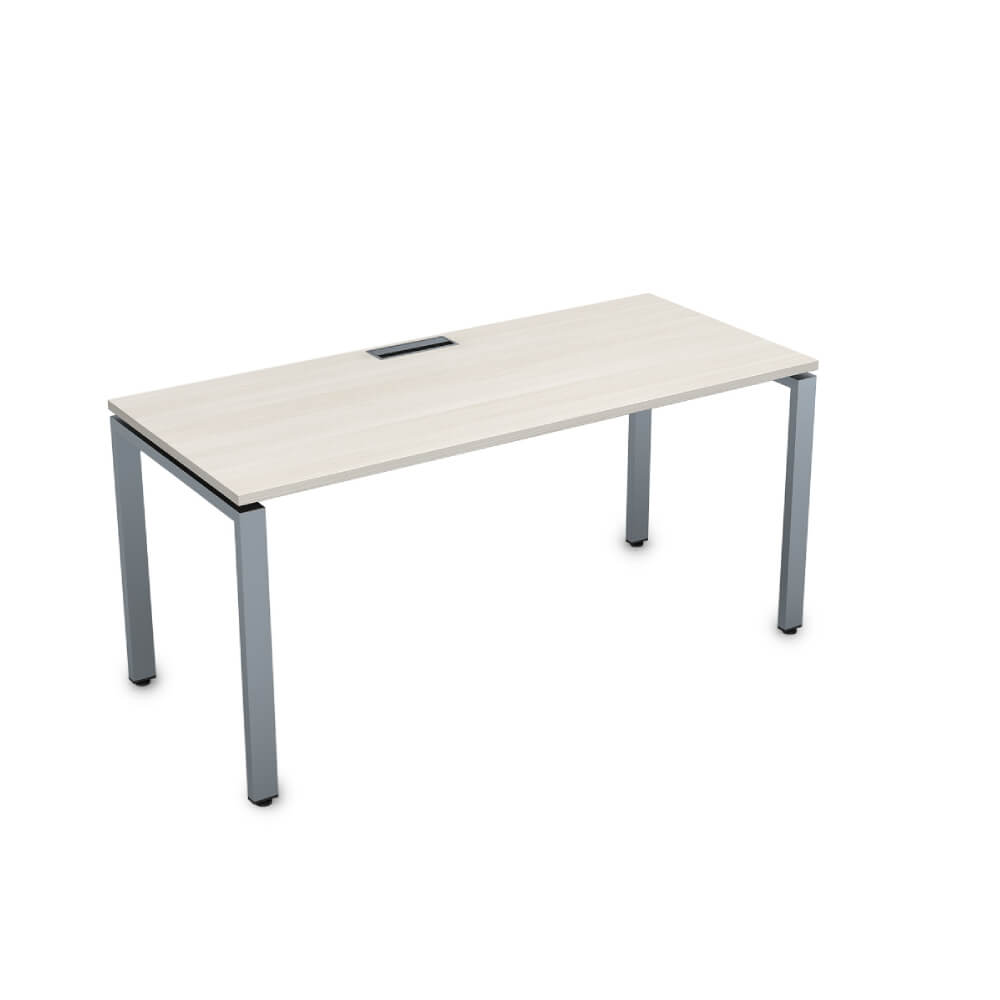 Стол рабочий 1200x700x750 (Ivory/алюминий матовый, 1200x700x750)