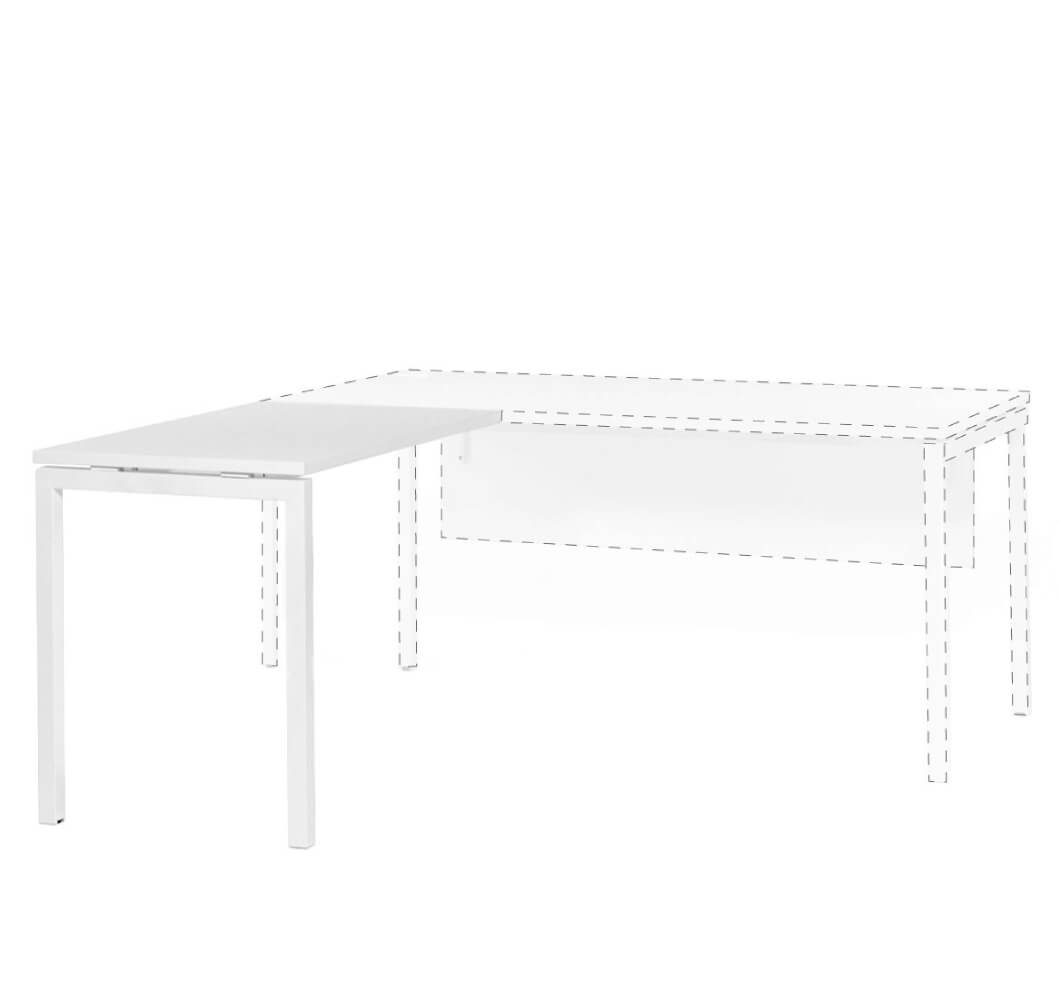 Брифинг-приставка 1000x600x750 (Белый/белый, 1000x600x750)