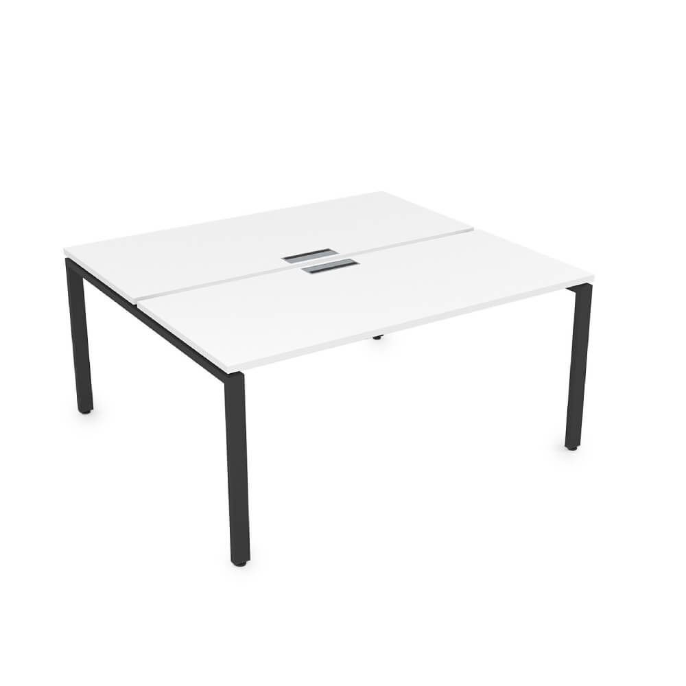 Система Бенч на 2 рабочих места 1200x1435x750 (Белый Премиум/чёрный, 1200x1435x750)