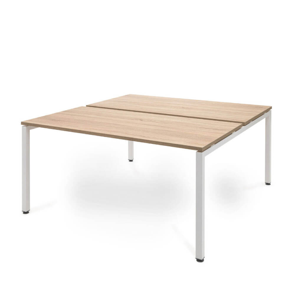 Бенч-система на 2 рабочих места 1180x1390x750 (Дуб Калиф/белый, 1180x1390x750)