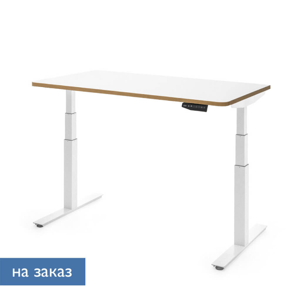 Стол письменный 1400x750x650-1300 (Белый/Дуб Калифорнийский, 1400x750x650-1300)