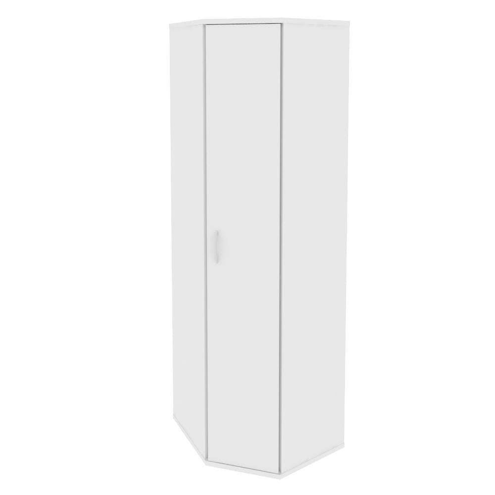 Шкаф угловой широкий 5 ур. 600x600x1980 (Белый, 600x600x1980)