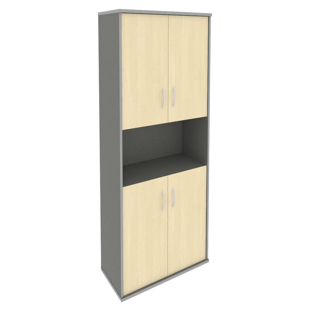 Шкаф кобинированный с нишей 770x365x1980 (Клён Металлик, 770x365x1980)