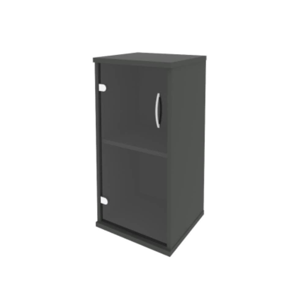 Шкаф-витрина узкий 2 ур. (левый) 404x365x828 (Антрацит, 404x365x828)