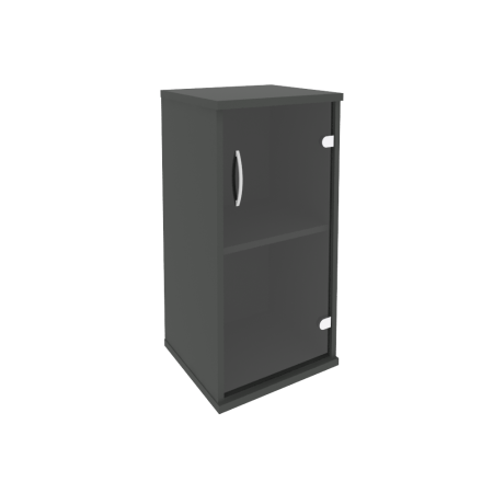 Шкаф-витрина узкий 2 ур. (правый) 404x365x828 (Антрацит, 404x365x828)