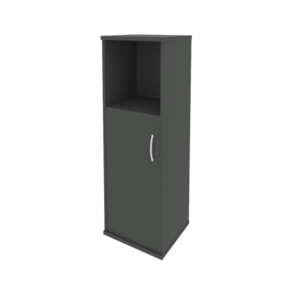 Шкаф средний узкий с нишей 3 ур. (левый) 404x365x1215 (Антрацит 404x365x1215)