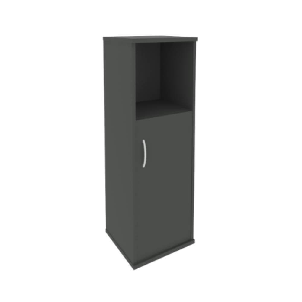 Шкаф средний узкий с нишей 3 ур. (правый) 404x365x1215 (Антрацит, 404x365x1215)