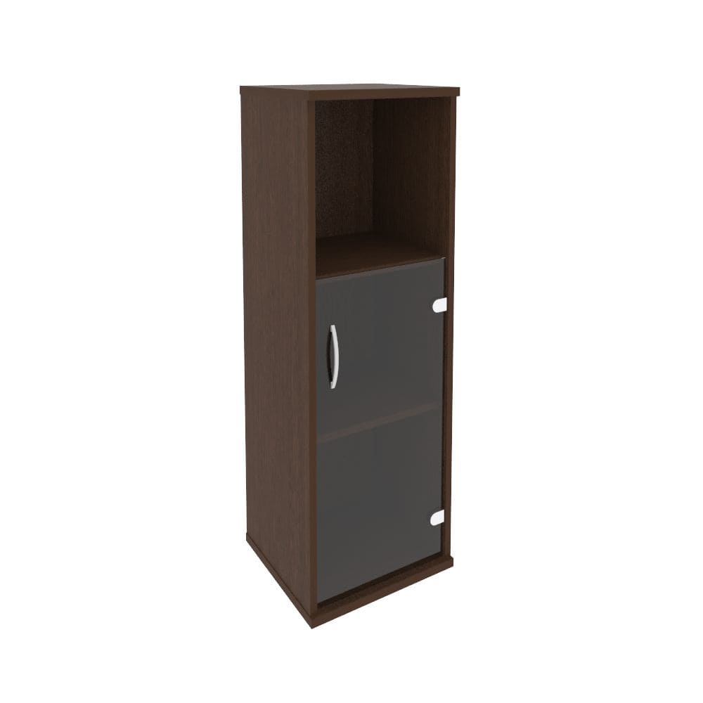 Шкаф-витрина узкий 3 ур. с нишей (правый) 404x365x1215 (Венге Цаво, 404x365x1215)