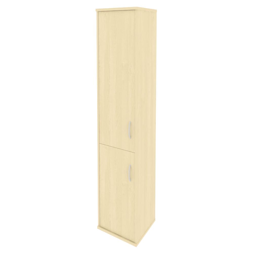 Шкаф узкий комбо Левый (1 низкая дверь, 1 средняя дверь) 404x365x1980 (Клён, 404x365x1980)