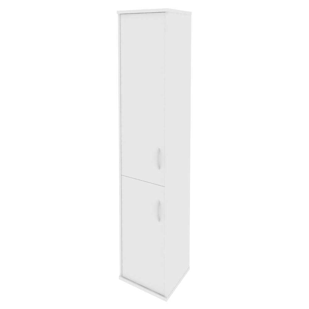 Шкаф узкий комбо Левый (1 низкая дверь, 1 средняя дверь) 404x365x1980 (Белый, 404x365x1980)