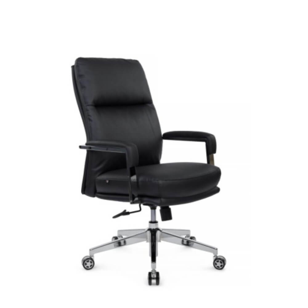 Кресло Леон-М/Leon-M RCH B916C 66x59x105-115 (Чёрный, 66x59x105-115, экокожа.)