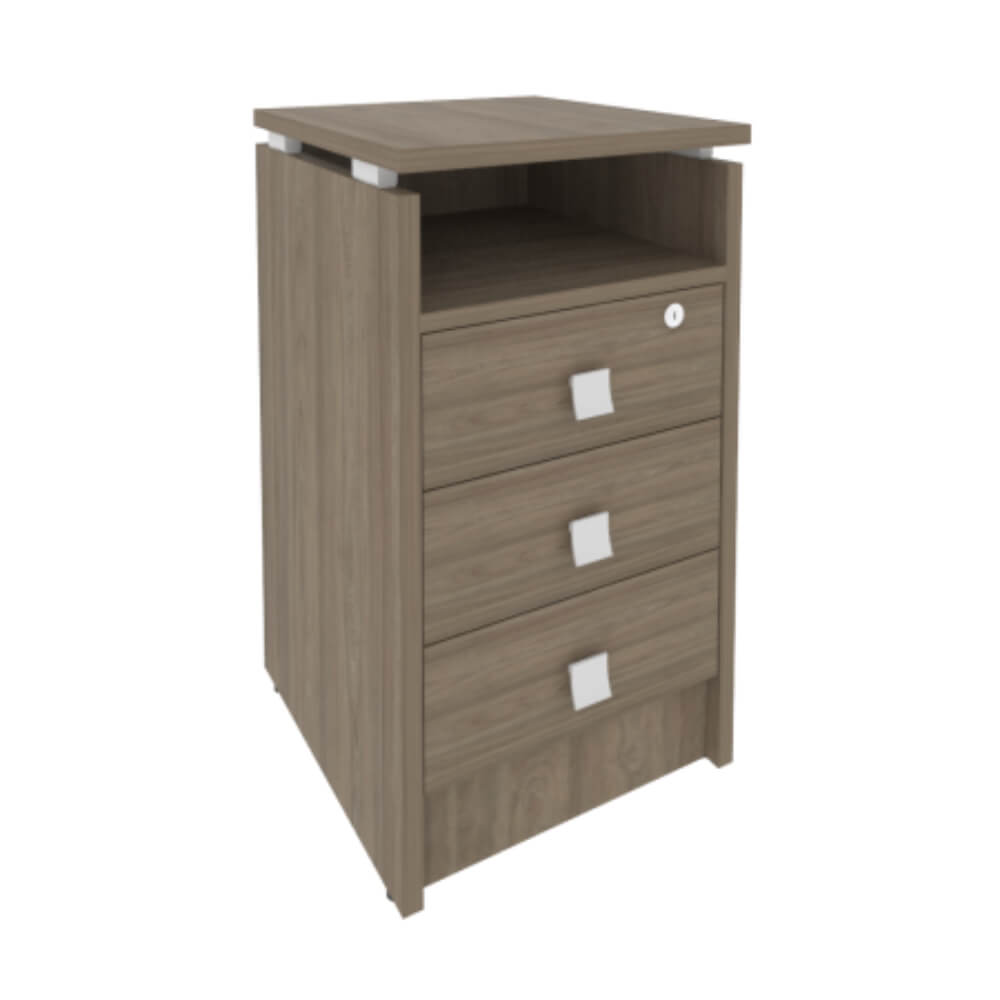 Тумба приставная 3 ящ. с фолдингом 420x450x750 (Вяз Благородный, 420x450x750)