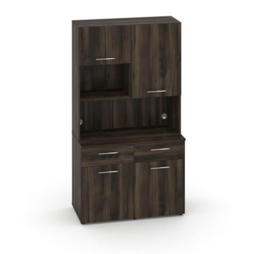 Офисная мини-кухня Вариант № 1 1200x600/420x2175 (Дуб Мали, 1200x600/420x2175)