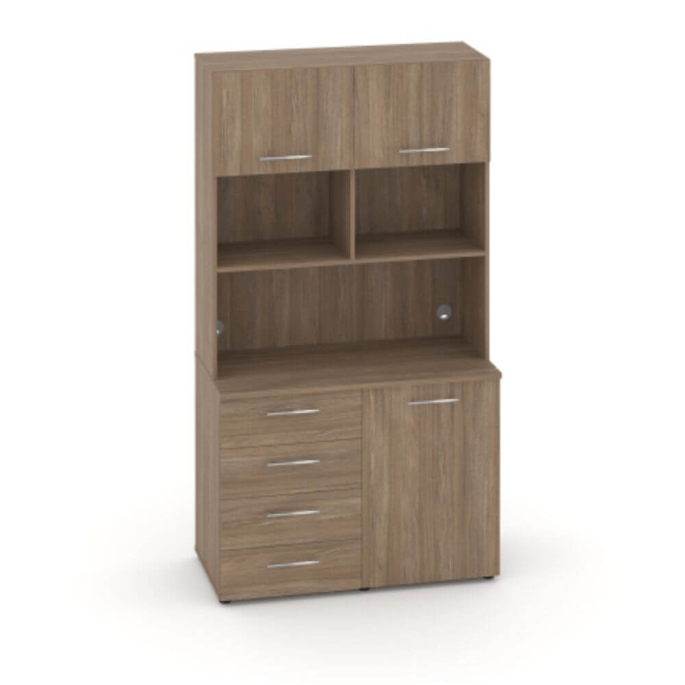 Офисная мини-кухня Вариант №2 1200x600/420x2175 (Дуб Аризона, 1200x600/420x2175)