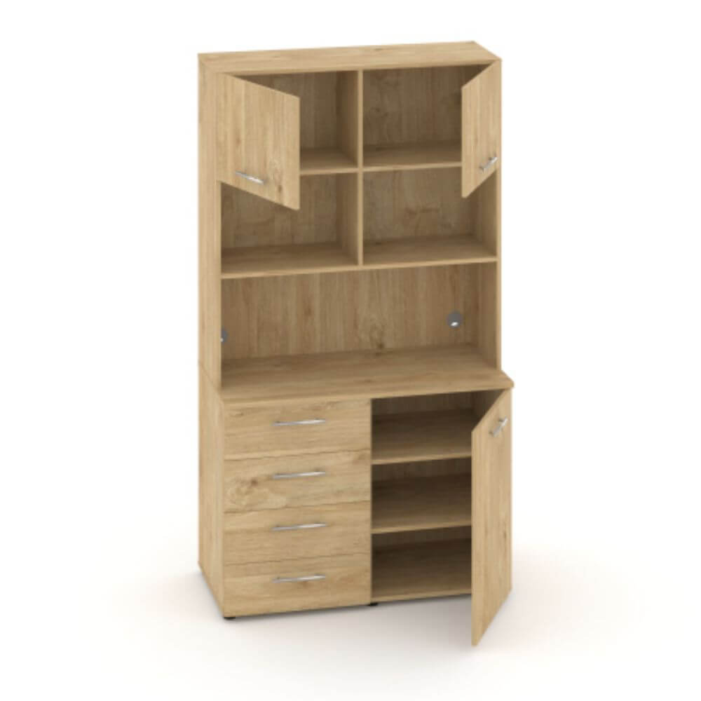 Офисная мини-кухня Вариант №2 1200x600/420x2175 (Тиквуд Светлый, 1200x600/420x2175)