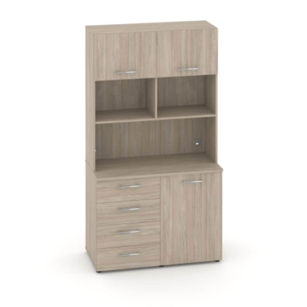 Офисная мини-кухня Вариант №2 1200x600/420x2175 (Дуб Аттик, 1200x600/420x2175)