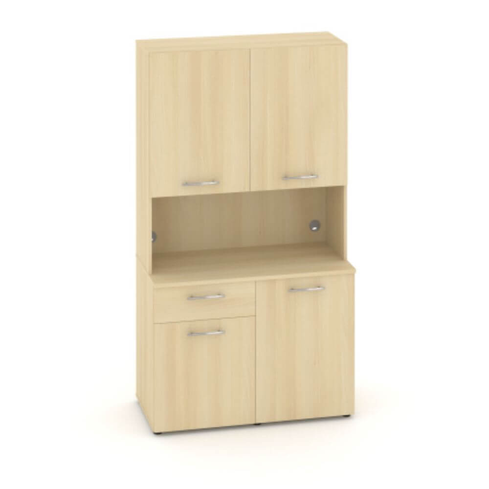 Офисная мини-кухня Вариант №3 1200x600/420x2175 (Акация Лорка, 1200x600/420x2175)