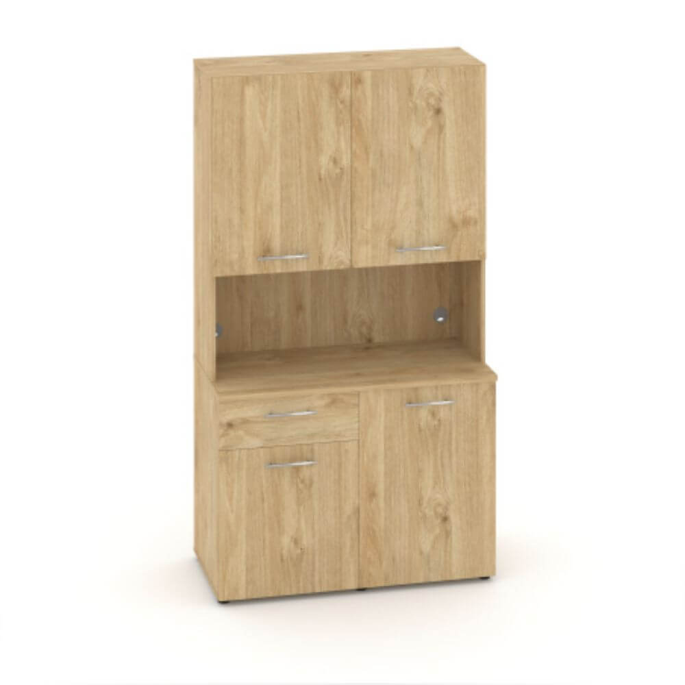 Офисная мини-кухня Вариант №3 1200x600/420x2175 (Тиквуд Светлый, 1200x600/420x2175)