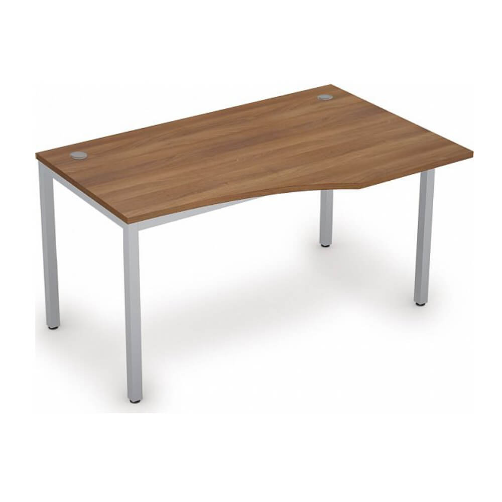 Стол эргономичный правый на м/к правый 1400x900x750 (60x30) (Шамони Тёмный/алюминий матовый, 1400x900x750)