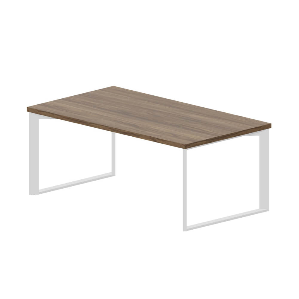 Стол для руководителя 1800x100x740 (Орех Браун/белый, 1800x1000x740)