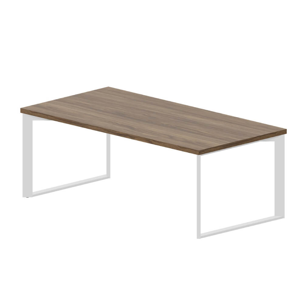 Стол для руководителя 2000x1000x750 (Орех Браун/белый, 2000x1000x740)