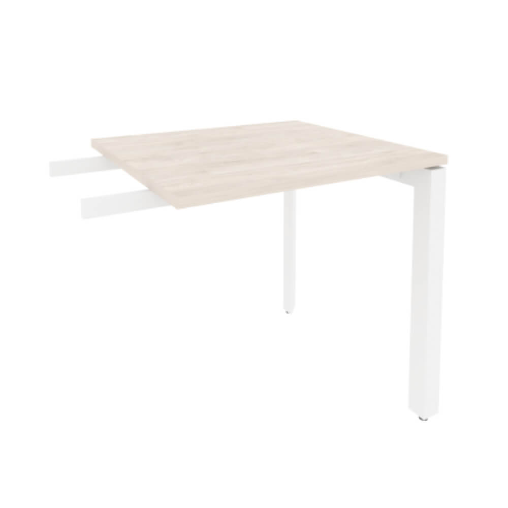 Брифинг-приставка 780x720x750 на П-образном м/к (Денвер Светлый/,белый, 780x720x750)